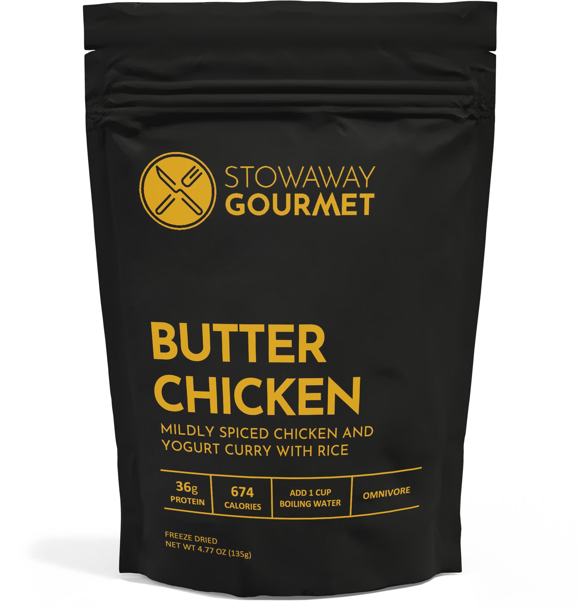 Butter Chicken by Stowaway Gourmet — freeze-dried backpacking meal