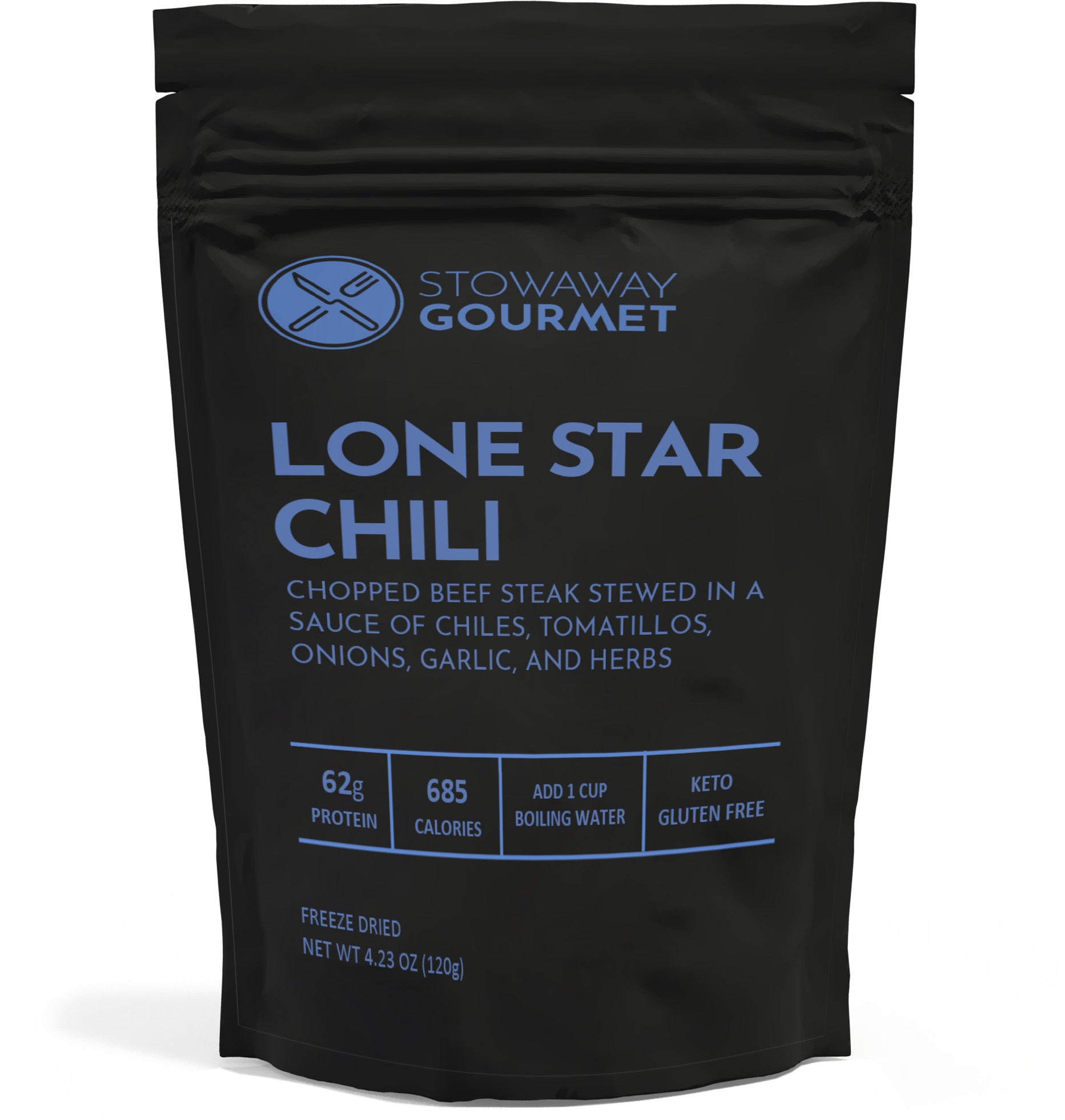 Lone Star Chili by Stowaway Gourmet — freeze-dried backpacking meal