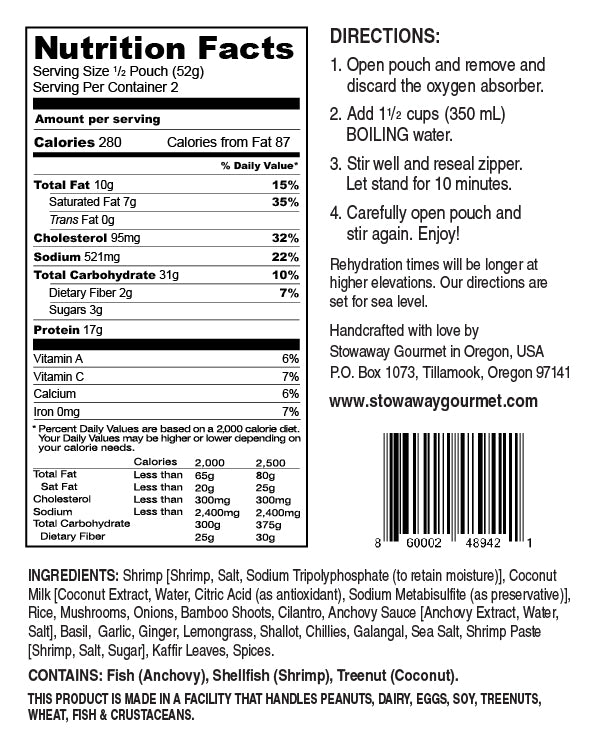 Thai Curry with Shrimp