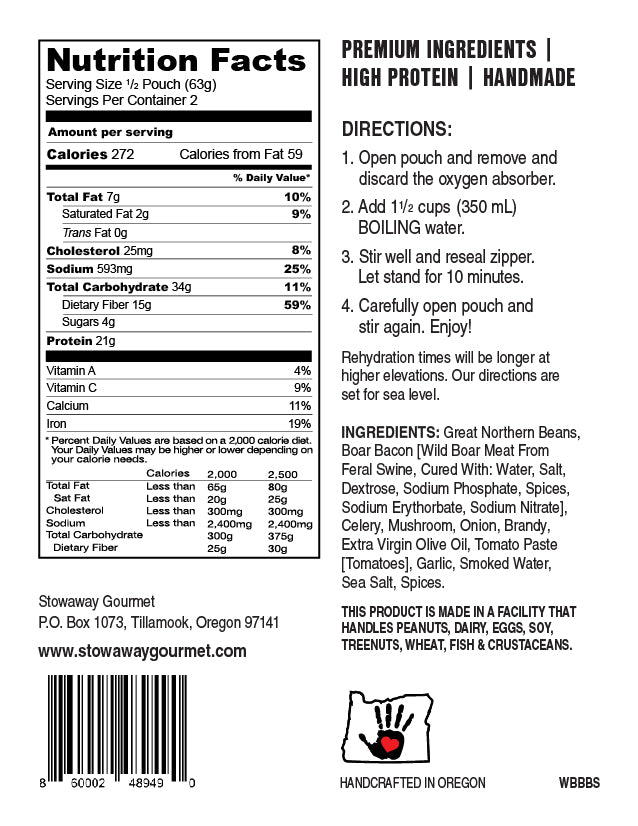 Wild Boar Bacon Bean Stew